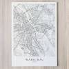 WARSCHAU Poster Map | Kunstdruck | hochwertiger Print | Warschau | Stadtplan | skandinavisches Design Warschau Karte Bild 3