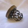 Jugendstil Cabochon Ring Motiv Frau "Apolline" verschnörkelt im Vintage-Stil Geschenkidee Bild 3