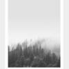 LANDSKAP NO. 14 | Landschaft Poster | Schwarz weiß Poster |  Wandbild Deko | Kunstdruck Geschenk | skandinavisches Design | minimalistisch Bild 2