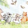 4 er Set Kinderzimmer Bilder Babyzimmer Bild Tiere Poster Waldtiere, Wildtiere Safari Kunstdruck A4 |SET 10 Bild 2