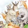 4 er Set Kinderzimmer Bilder Babyzimmer Bild Tiere Poster Waldtiere, Wildtiere Safari Kunstdruck A4 |SET 10 Bild 5