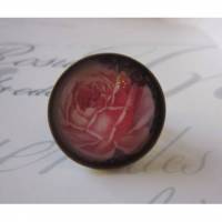 Cabochon Ring mit Motiv Rose "Pascale" verschnörkelt romantisch viktorianisch Vintage-Stil Bild 1