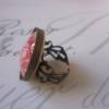 Cabochon Ring mit Motiv Rose "Pascale" verschnörkelt romantisch viktorianisch Vintage-Stil Bild 2