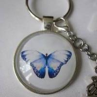 Schlüsselanhänger Schmetterling blau "Volée" Geschenkidee Geburtstagsgeschenk Bild 2