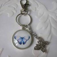 Schlüsselanhänger Schmetterling blau "Volée" Geschenkidee Geburtstagsgeschenk Bild 3