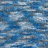 flauschig weiche Babydecke 80 x 80 cm Kinderwagendecke Krabbeldecke Decke handgestrickt blau hellgrau und weiß Bild 3
