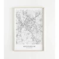 MANNHEIM Poster Map | Kunstdruck | hochwertiger Print | Mannheim | Stadtplan | skandinavisches Design Mannheim Karte Bild 1