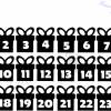 Bügelbild Flex Adventskalender Zahlen Paket Bild 3