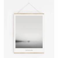 LANDSKAP NO. 7 | Landschaft Poster | Schwarz weiß Poster |  Wandbild Deko | Kunstdruck Geschenk | skandinavisches Design | minimalistisch Bild 1