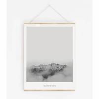 LANDSKAP NO. 6 | Landschaft Poster | Schwarz weiß Poster |  Wandbild Deko | Kunstdruck Geschenk | skandinavisches Design | minimalistisch Bild 1