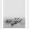 LANDSKAP NO. 6 | Landschaft Poster | Schwarz weiß Poster |  Wandbild Deko | Kunstdruck Geschenk | skandinavisches Design | minimalistisch Bild 2