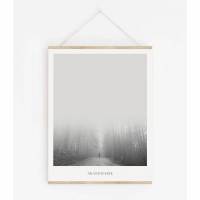 LANDSKAP NO. 5 | Landschaft Poster | Schwarz weiß Poster |  Wandbild Deko | Kunstdruck Geschenk | skandinavisches Design | minimalistisch Bild 1