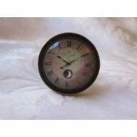 Steampunk Ring Motiv Vintage Ziffernblatt "Horloge" verschnörkelt viktorianisch im Antik-Look Geschenkidee Bild 1