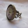 Steampunk Ring Motiv Vintage Ziffernblatt "Horloge" verschnörkelt viktorianisch im Antik-Look Geschenkidee Bild 2