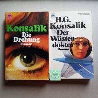 Taschenbuch H.G.Konsalik, Die Drohung, Der Wüstendoktor, Roman, Bild 1