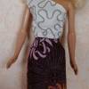 Barbie-Kleidung,  asymmetrischesTop, Bluse, Barbie-Top, Bluse für Barbiepuppe, Motivstoff Bild 4