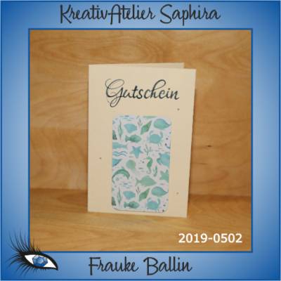 ►2019-0502◄ Karte B6 - GUTSCHEIN