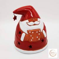 Vintage, Nikolaus mit Teelicht, Dekoration, Geschenk, Weihnachten, Advent Bild 1