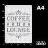 Schablone Coffee Lounge mit Bohnen Ornament - BS23 Bild 2