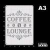 Schablone Coffee Lounge mit Bohnen Ornament - BS23 Bild 3