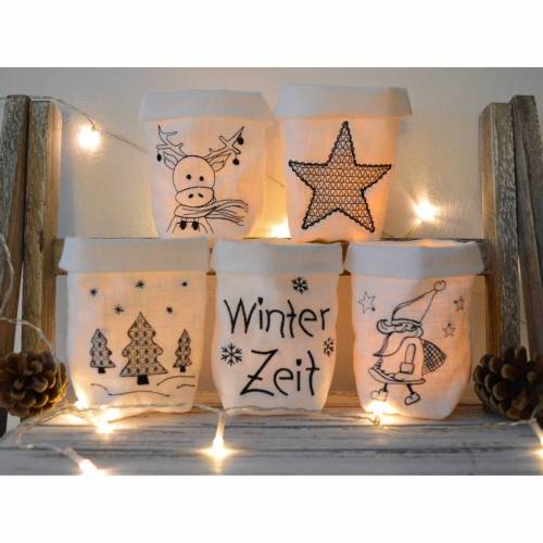 ITH Lichterbeutel Weihnachten 13x18cm für ein LED Licht