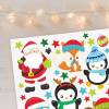 24 Adventskalender Zahlen Aufkleber und Tier Stickerbögen - Weihnachten zum basteln dekorieren DIY Bild 4