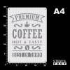 Schablone Premium Coffee Schriftzug Bohnen - BS24 Bild 2