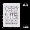 Schablone Premium Coffee Schriftzug Bohnen - BS24 Bild 3