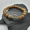 Naturstein-Armband für Sie und Ihn aus braunen Jaspis-Perlen und versilberter Metallperle Bild 4