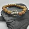 Naturstein-Armband für Sie und Ihn aus braunen Jaspis-Perlen und versilberter Metallperle Bild 5