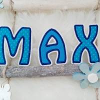 Buchstaben Aufnäher "MAX", 7cm hoch Bild 1