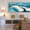 Ocean Waves Japanische Kunst abstrakt - Leinwandbild  -  Kunstdruck Reproduktion - Meer maritim Bild 4