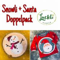 Applikationsvorlagen "Christmas Doppel-Set" Snowli & Santa Bild 1