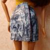 Barbie-Kleidung, Barbie-Rock, Rock für Barbiepuppe, Jeansstoff blau Bild 4