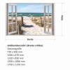156 Wandtattoo Fenster - Weg zum Ostseestrand - in 5 Größen - Sand Meer Wandbild Wanddeko Maritim Bild 2