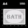 Schablone Bath Schriftzug Bad Ornament - BS25 Bild 2