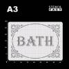 Schablone Bath Schriftzug Bad Ornament - BS25 Bild 3