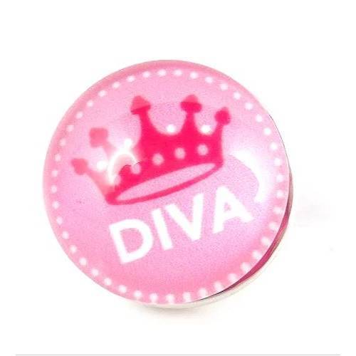 Pin, Brosche, Druckknopf, Button, Diva