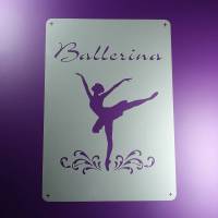 Schablone Schriftzug Ballerina Arabesque - BO48 Bild 1