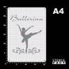 Schablone Schriftzug Ballerina Arabesque - BO48 Bild 2