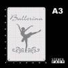 Schablone Schriftzug Ballerina Arabesque - BO48 Bild 3