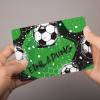 5 coole Einladungskarten Fussball grün schwarz inkl. 5 transparenten Briefumschlägen Kindergeburtstag Junge Teenager Einladung Bild 3