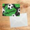 5 coole Einladungskarten Fussball grün schwarz inkl. 5 transparenten Briefumschlägen Kindergeburtstag Junge Teenager Einladung Bild 4