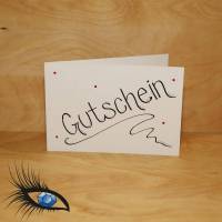 [2019-0583] Klappkarte "Gutschein" - handgeschrieben Bild 1