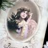 Weihnachten, Türschild, Deko-Schild Engel, Weihnachtsdeko zum hängen in Sepia / Grüntönen & Vintage Stil. Bild 5