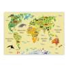 bezaubernde Kinder Weltkarte Gelb A3/ A2/ A1 *nikima* in 3 verschiedenen Größen Kontinente Amerika, Europa, Afrika, Tiere, Orca Bild 2