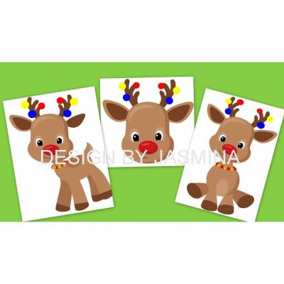 Plotterdatei Weihnachten " Rentier Hirsch / Christmas Stern / SVG