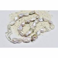 Echte Keshi-Perlenkette malve mit geschmiedetem Silberschloß Bild 5