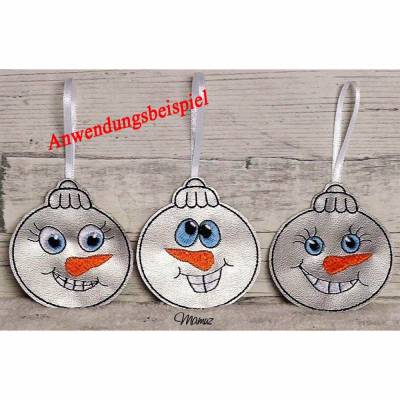 *  3 x lachende Christbaumkugeln  *  Super Weihnachts-Deko - Anhänger, Baumler, Fensterdeko