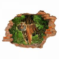 030 Wandtattoo Tiger - Loch in der Wand Bild 1